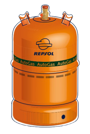 Bombona Autogas 12kg para carretillas Repsol